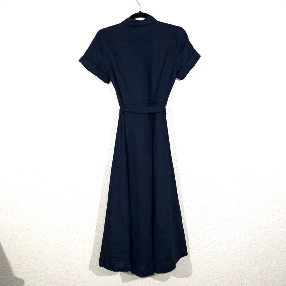 Hill House Navy Button-Front Midi Dress - Picture 10 of 10